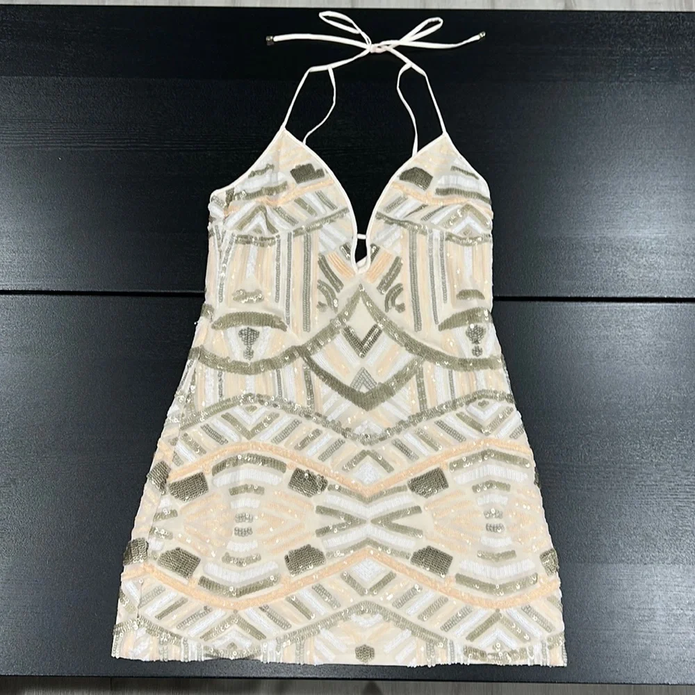 Free People Saylor Harper Sequin Shift Dress - S - Picture 2 of 13